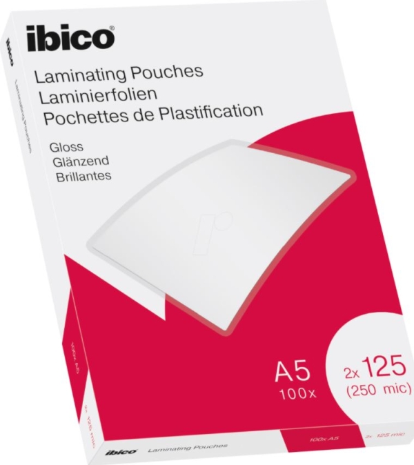LAMINOINTITASKU A5 125MIC KIRKAS 100KPL PAKKAUS, IBICO