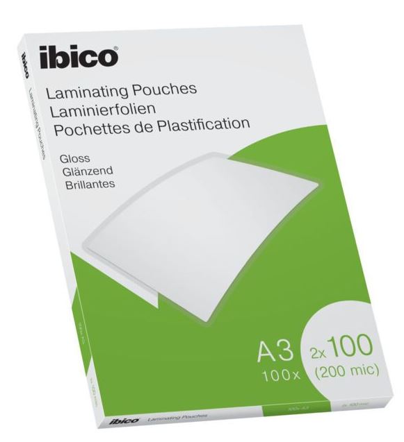 LAMINOINTITASKU A3 100MIC. KIRKAS 100KPL PAKKAUS, IBICO