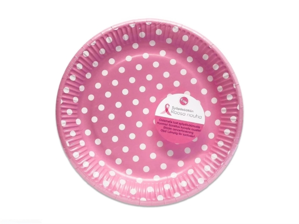 LAUTANEN 22,7 CM PINKKI VALKOISET PILKUT ROOSA NAUHA