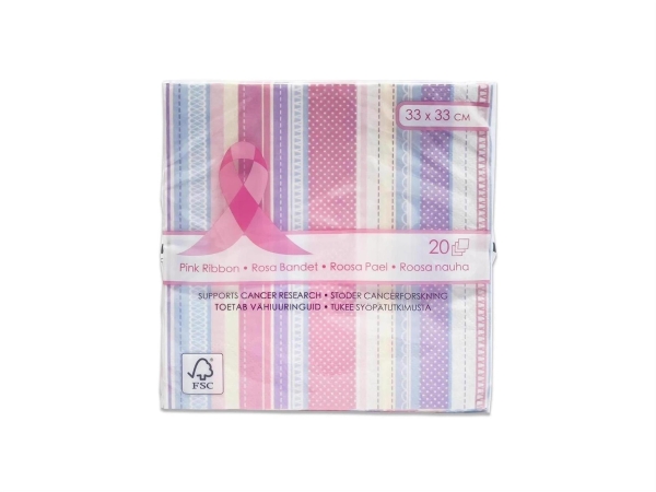 SERVETTI 33 X 33 CM PASTELLIRAIDAT ROOSA NAUHA