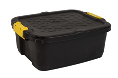 SÄILYTYSLAATIKKO STRATA HEAVY DUTY KANNELLA 24L MUSTA