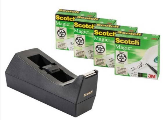 Teippiteline ja teippi C-38 ja 4 rll magic 19x33m Scotch