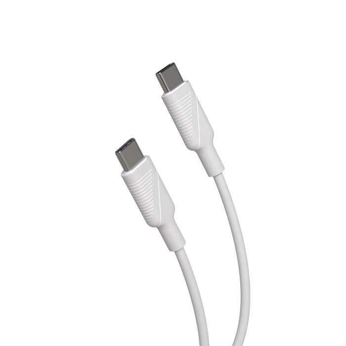 DATA- JA LATAUSKAAPELI 1,2M,USB C/ USB C 3,0A, VALKOINEN MUVIT (POWER DELIVERY) - Image 2