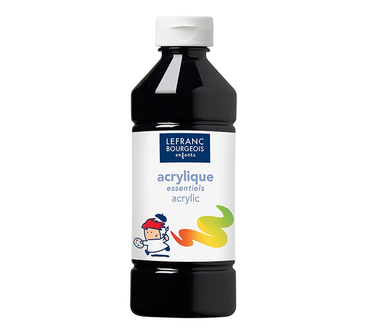 AKRYYLIVÄRI MUSTA 500ML