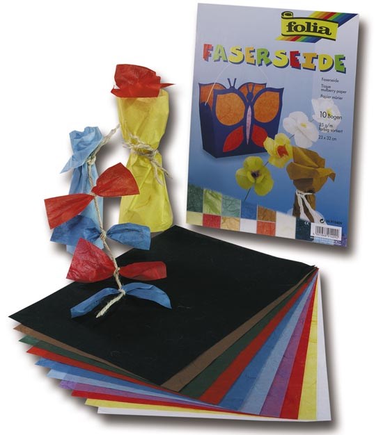 KUITUSILKKIPAPERI 47X64CM 25G VÄRILAJ/10 KPL
