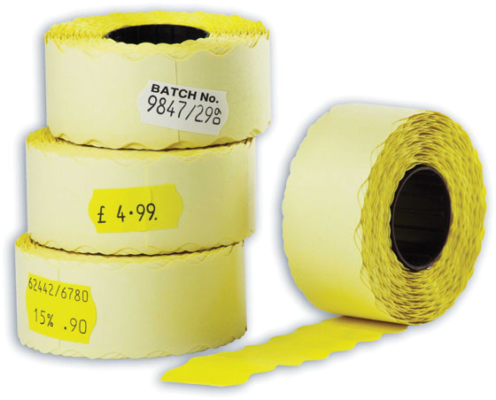 ETIKETTI HINNOITTELIJAAN 26X16MM KELTAINEN IRTOAVA 10 RLL.