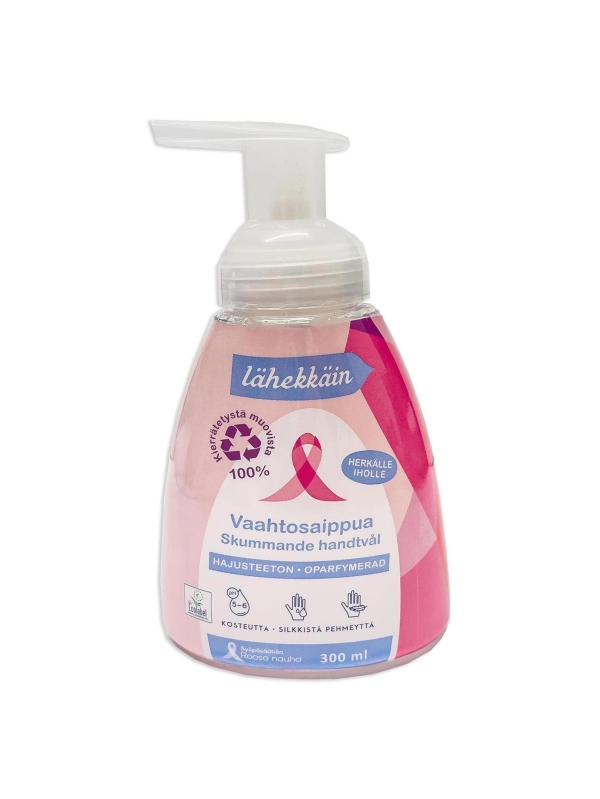 ROOSA NAUHA HAJUSTEETON VAAHTOSAIPPUA LÄHEKKÄIN HERKÄLLE IHOLLE 300ML