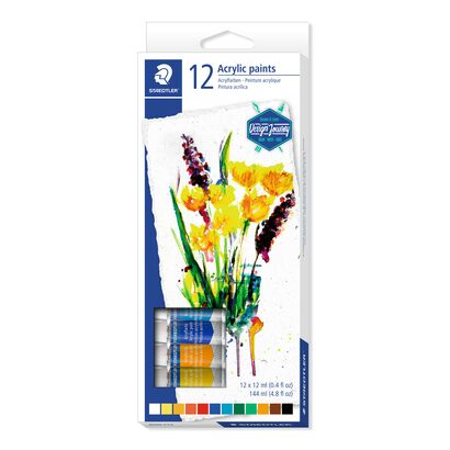 AKRYYLIVÄRI 12X12ML VÄRILAJITELMA STAEDTLER