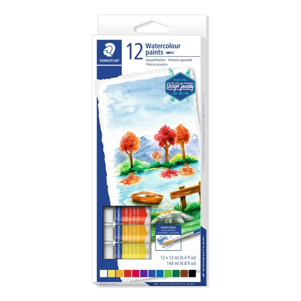 Akvarelliväri 12X12 ml tuubi Staedtler