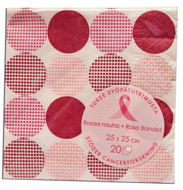 SERVETTI 25 X 25 CM BORDEAUX PALLOT ROOSA NAUHA