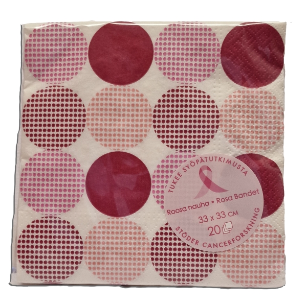 SERVETTI 33 X 33 CM BORDEAUX PALLOT ROOSA NAUHA