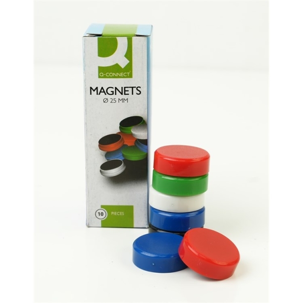 TAULUMAGNEETTI 25MM VÄRILAJITELMA 10 KPL PAKKAUS