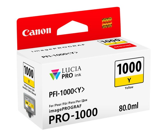CANON MUSTEPATRUUNA PFI-1000Y KELTAINEN