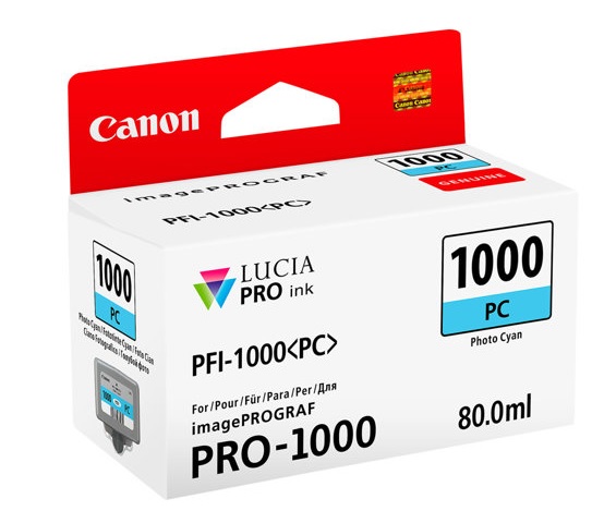 CANON MUSTEPATRUUNA PFI-1000PC PHOTOCYAN