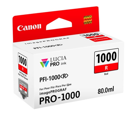 CANON MUSTEPATRUUNA PFI-1000R PUNAINEN