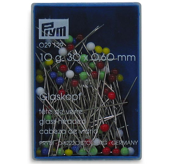 NUPPINEULA LASIPÄÄ 30MM 10G VÄRIL. PRYM