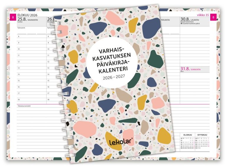 Varhaiskasvatuksen päiväkirjakalenteri A5 2026-2027