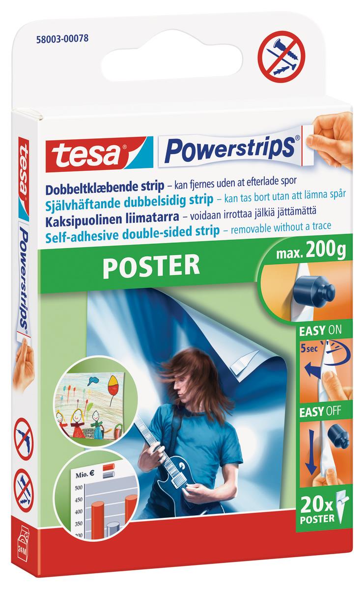TESA POWERSTRIPS JULISTETARRA 20KPL