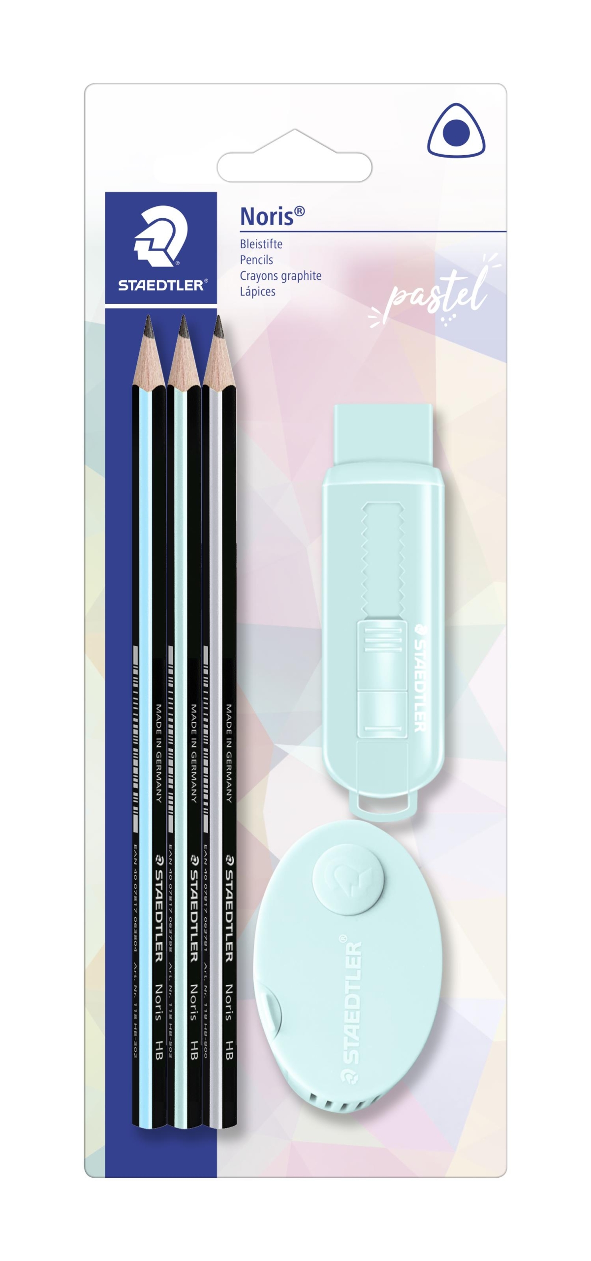 KOULUSETTI 3 KYNÄÄ+SÄILIÖTEROTIN+PYYHEKUMI LAJITELMA STAEDTLER - Image 5