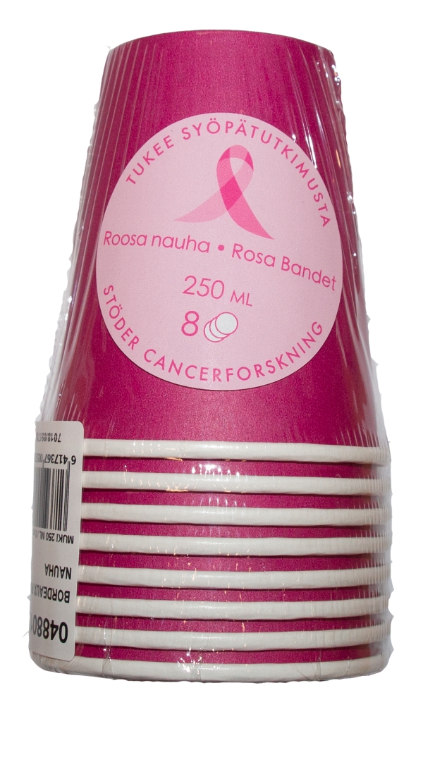 KERTAKÄYTTÖMUKI 250 ML 8 KPL BORDEAUX ROOSA NAUHA