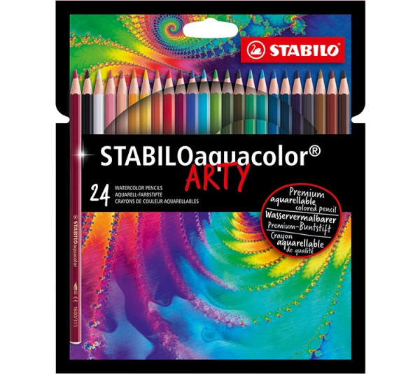AKVARELLIKYNÄSARJA STABILO AQUACOLOR 1624/1-20 ARTY 24KYNÄÄ