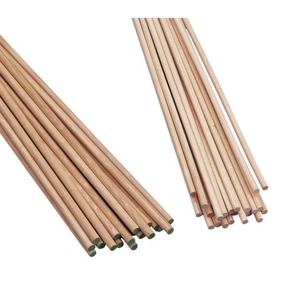 Pyöreä puutikku pyökkiä, 6mm ø 100 kpl 1m, oksaton Rayher