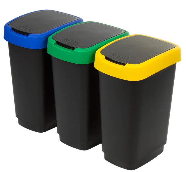 3TWIST-KIERRÄTYSASTIASETTI 25L SININEN, KELTAINEN, VIHREÄ VÄRILAJITELMA ROTHO - Image 2