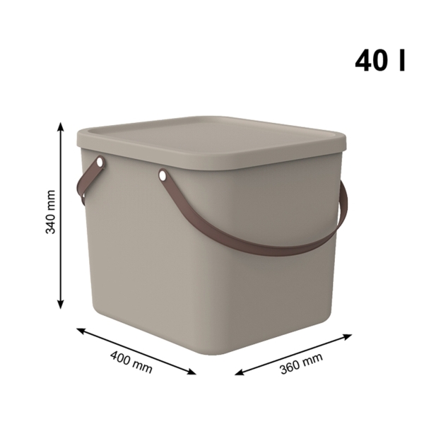 SÄILYTYSLAATIKKO 40 L ALBULA CAPPUCCINO ROTHO