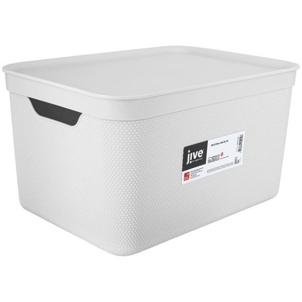 SÄLILYTYSLAATIKKO DECO KANNELLA 16L MISTELIN VALKOINEN ROTHO