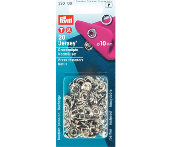 PRYM RENGASNEPPI 10MM TÄYTTÖPAKKAUS /20