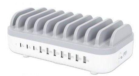 LATAUSASEMA, 10X PORTTIA, 3X USB-C JA 7X USB-A, 120W KOKONAISTEHO