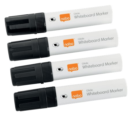 VALKOTAULUTUSSI NOBO GLIDE JUMBO MUSTA 10 MM, 4 KPL