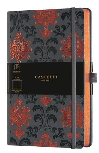 MUISTIKIRJA 13X21CM 224S BLANKO BAROQUE COPPER CASTELLI MILANO