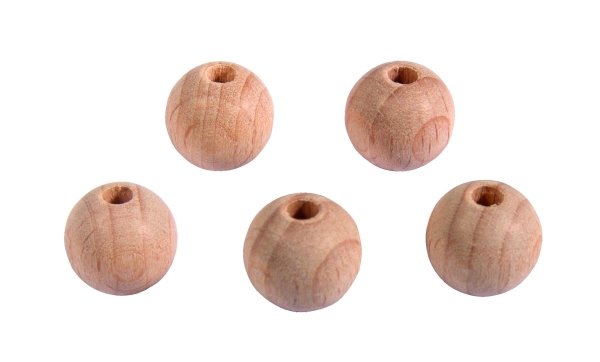 Raw-wood balls, drilled, 12mm ø 3 mm drill, pussissa 25kpl Rayher