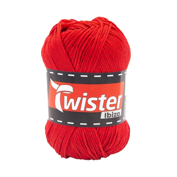 PUUVILLALANKA TWISTER IBIZA 50G PUNAINEN
