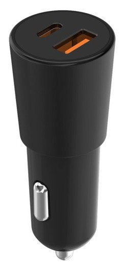 AUTOLATURI PD 20W USP-C + QC 3.0 18W USB-A, MUSTA MYWAY (POWER DELIVERY) - Image 2
