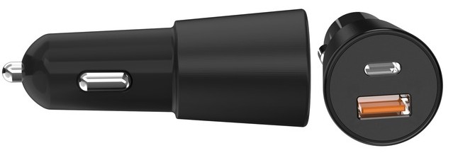 AUTOLATURI PD 20W USP-C + QC 3.0 18W USB-A, MUSTA MYWAY (POWER DELIVERY) - Image 3