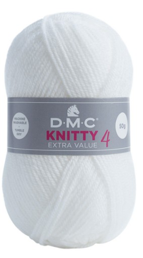 NEULELANKA DMC KNITTY VALKOINEN 50G VALKOINEN