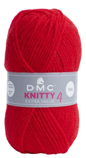 NEULELANKA DMC KNITTY PUNAINEN 50G PUNAINEN