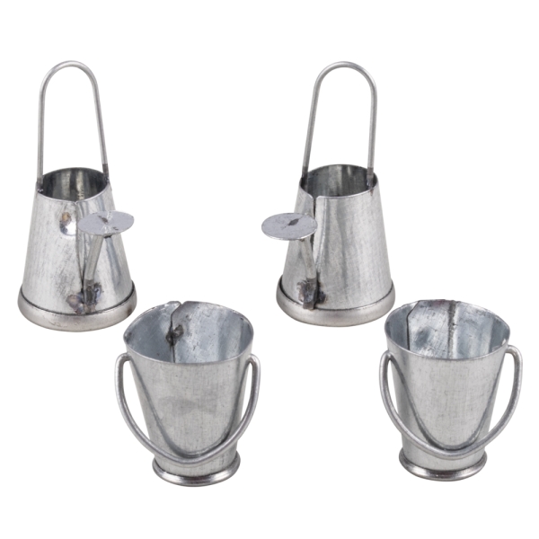 METALLINEN KASTELUKANNU+SANKO 2-3CM 4KPL