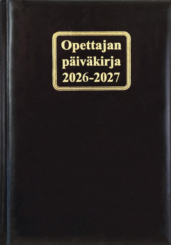 OPETTAJAN PÄIVÄKIRJA A5 2026-2027 LANKASIDOTTU, MUSTA