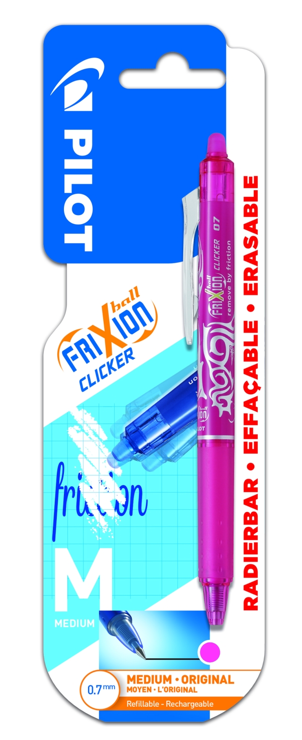 PYYHITTÄVÄ KUULAKYNÄ 0,7 MM PINKKI BLISTER PILOT