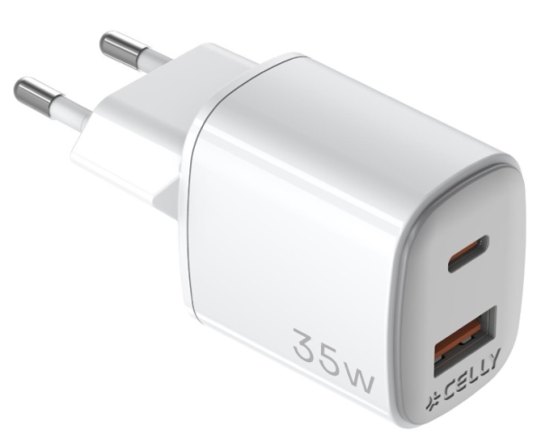 CELLY VERKKOVIRTALATURI 35 W, 1X USB-C, 1X USB-A