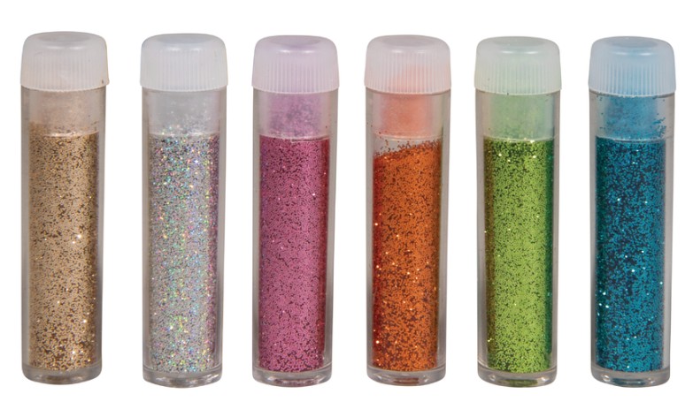KIMALLEJAUHE BIO-GLITTER LAJITELMA 6 X 2G,SATEENKAARI