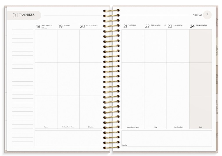 PÖYTÄKALENTERI LIFE ORGANIZER A5 2027 - Image 2