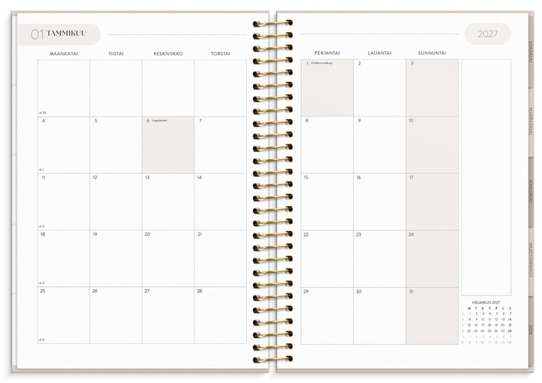 PÖYTÄKALENTERI LIFE ORGANIZER A5 2027 - Image 3