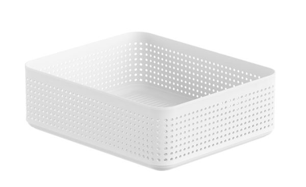 SÄILYTYSKORI XL PIENI LISORA 258 X 310 X 100MM VAALEA VALKOINEN ROTHO